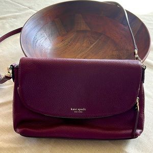 Maroon Kate Spade adjustable crossbody